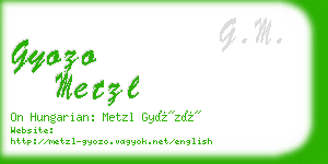 gyozo metzl business card